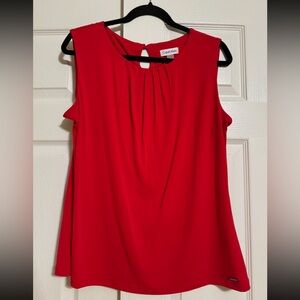 Calvin Klein pleat neck blouse